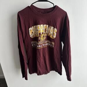 Central Michigan University Long Sleeve T Shirt Size Large Pre Owned